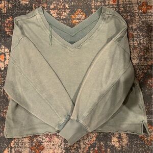American Eagle Outfitters Sage Green V-Neck Sweater